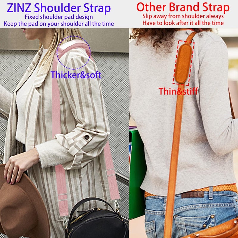 ZINZ Shoulder Strap 58" Ultra-Thick Fixed Padded and Adjustable Buckles Crossbody Strap for Briefcase Laptop Bag Luggage - Image 5